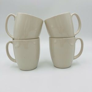 4 Corelle By Corning Sandstone Stoneware Mugs (Off White/Ivory)